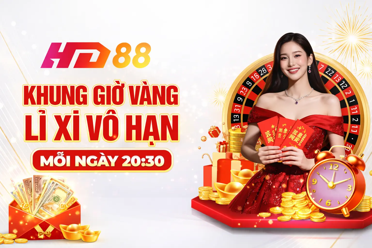 khung giờ vàng lì xì vô hạn HD88